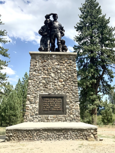 Statue commemorating the Donner Party at Donner Lake